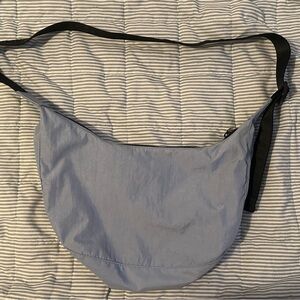 BAGGU UO Exclusive Serenity Blue Medium Nylon Crescent Bag